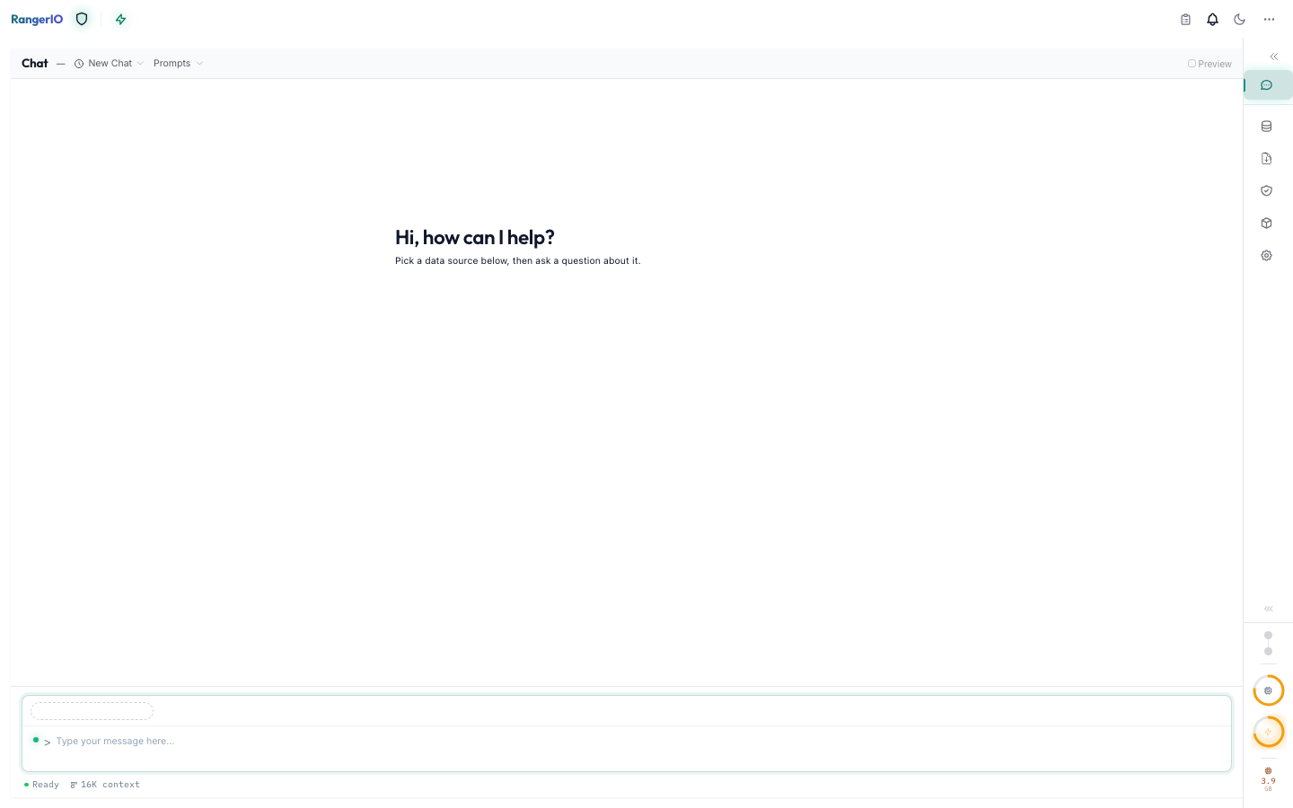 RangerIO chat screen